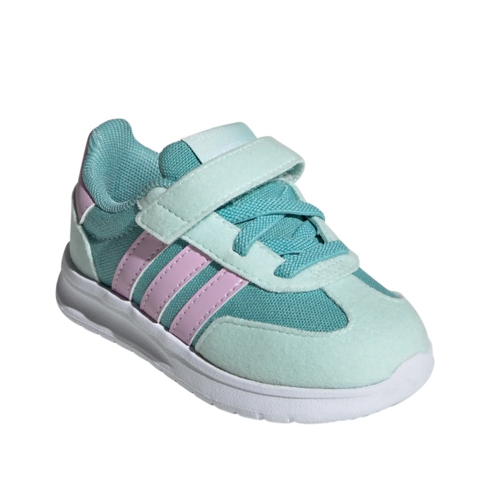 Adidas Girls Teal and Light Pink Sneakers